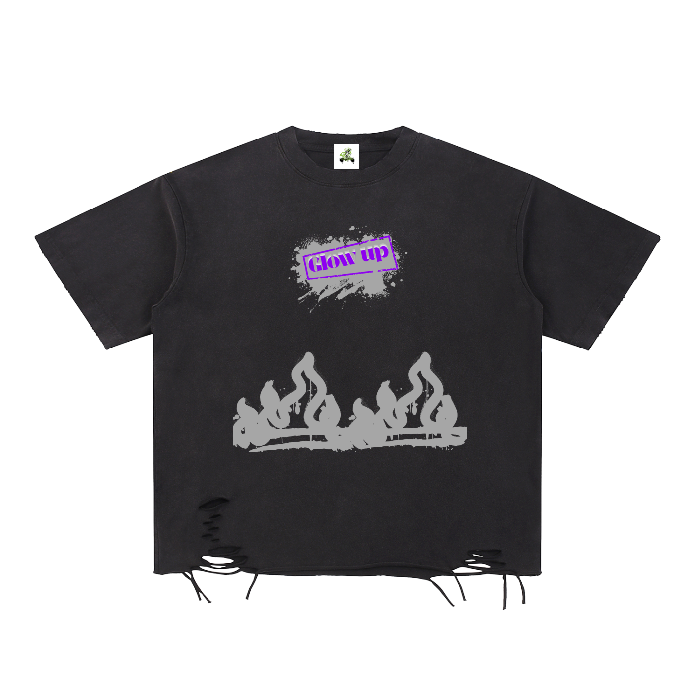 facts Snow Washed Raw-Hem T-Shirt design