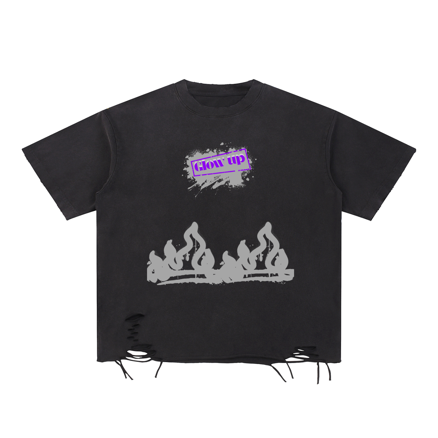 facts Snow Washed Raw-Hem T-Shirt design