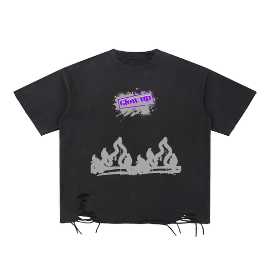 facts Snow Washed Raw-Hem T-Shirt design