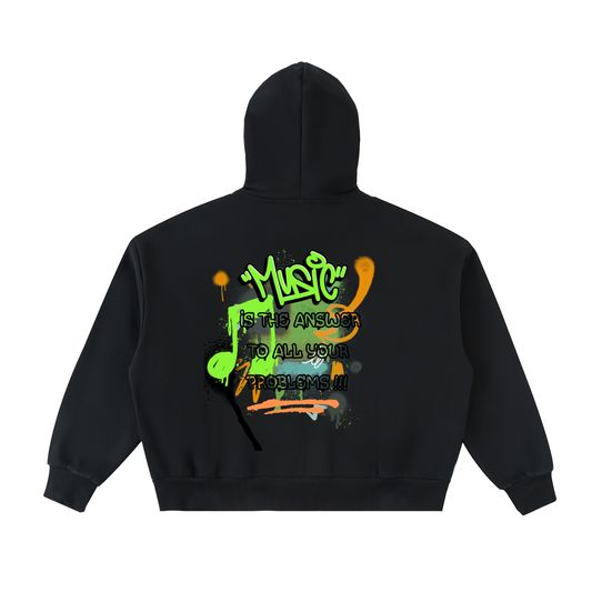Music Full-Zip Boxy Hoodie design